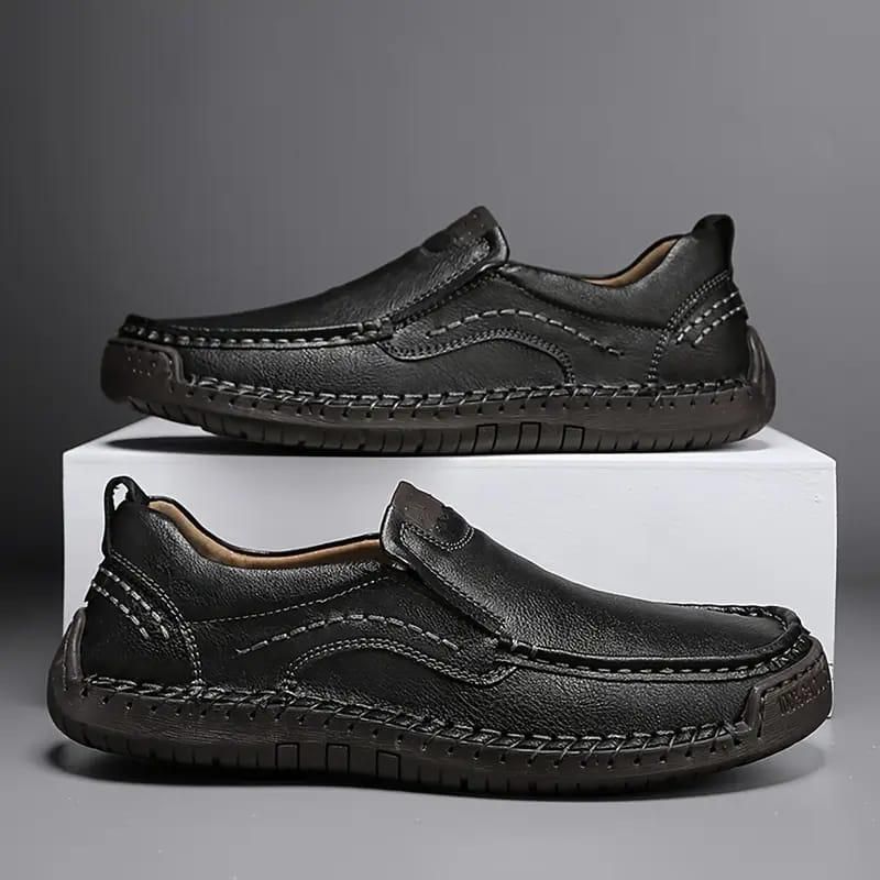 BreathEase™ Black Slip-Ons